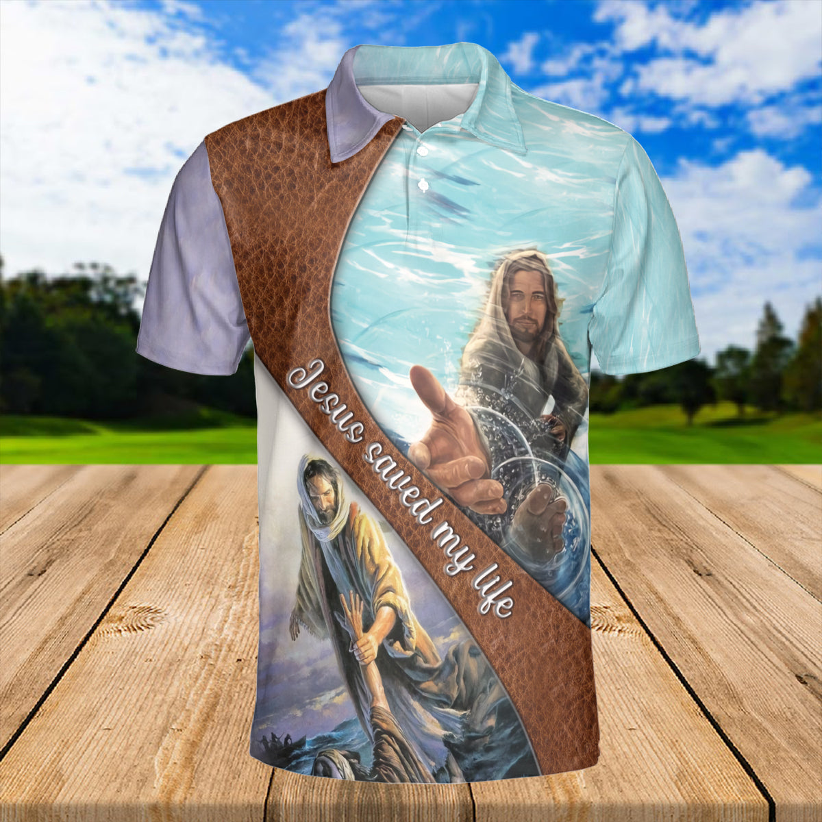 Petthouse | Jesus Savior Polo Shirt Jesus Saved My Life Polo Shirt Jesus God Polo Shirt Christian Gift