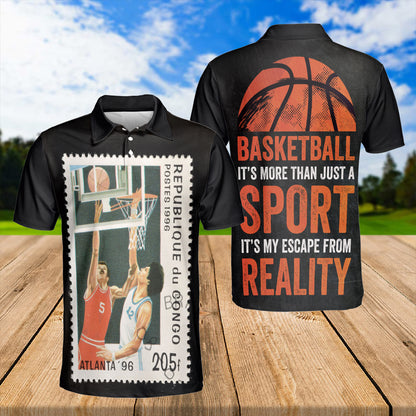 Petthouse | Basketball Sport Reality Polo Shirt Basketball Players Stamp Sport Shirt Basketball Athletes Gift