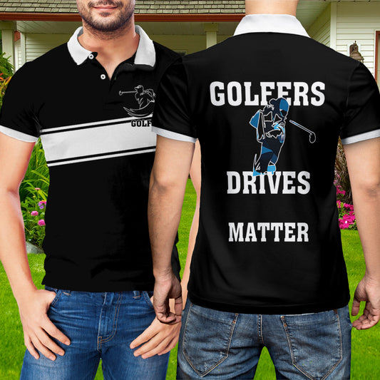 Petthouse | Golf Man Polo Shirt Golfers Drives Matter Polo Shirt Unsiex Golf Player Gift Mens Polo Shirt