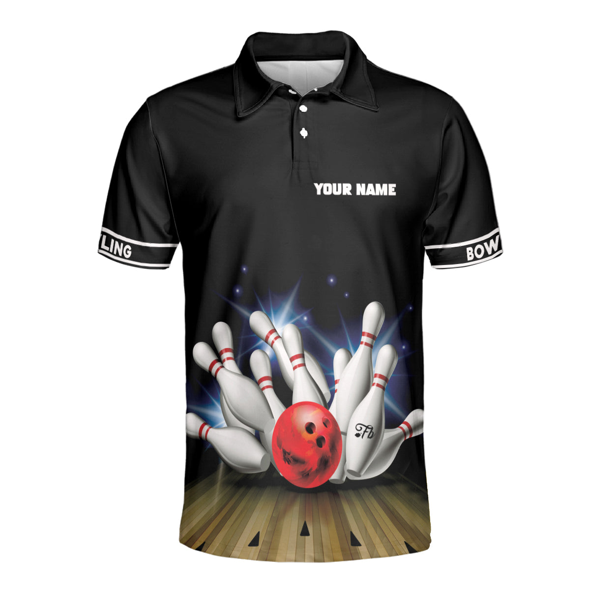 Petthouse | Custom Name Left Handed Bowler Like A Regular Bowler Only Way Cooler Polo Shirt, Bowling