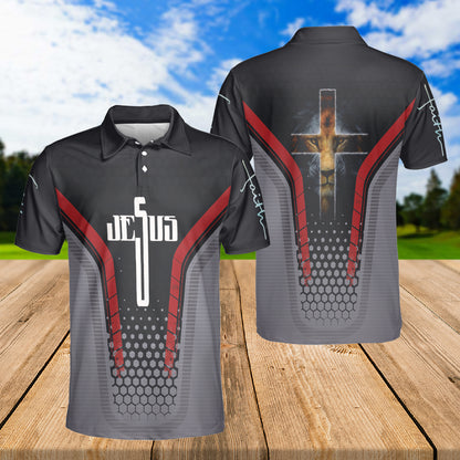 Petthouse | Jesus Faith Polo Shirt Jesus Warrior Polo Shirt Lion Christ Cross Polo Shirt Christian Outfit