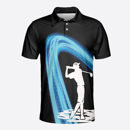 Petthouse | Golf Player Printed Polo Shirt, Golfer Christmas Fans Gift Dad Gift Idea Printed