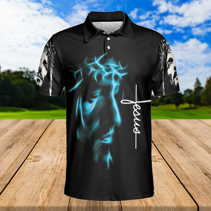 Petthouse | Jesus Artwork Polo Shirt My God Not Dead Polo Shirt Lion Christ Cross Polo Shirt Christian Gift