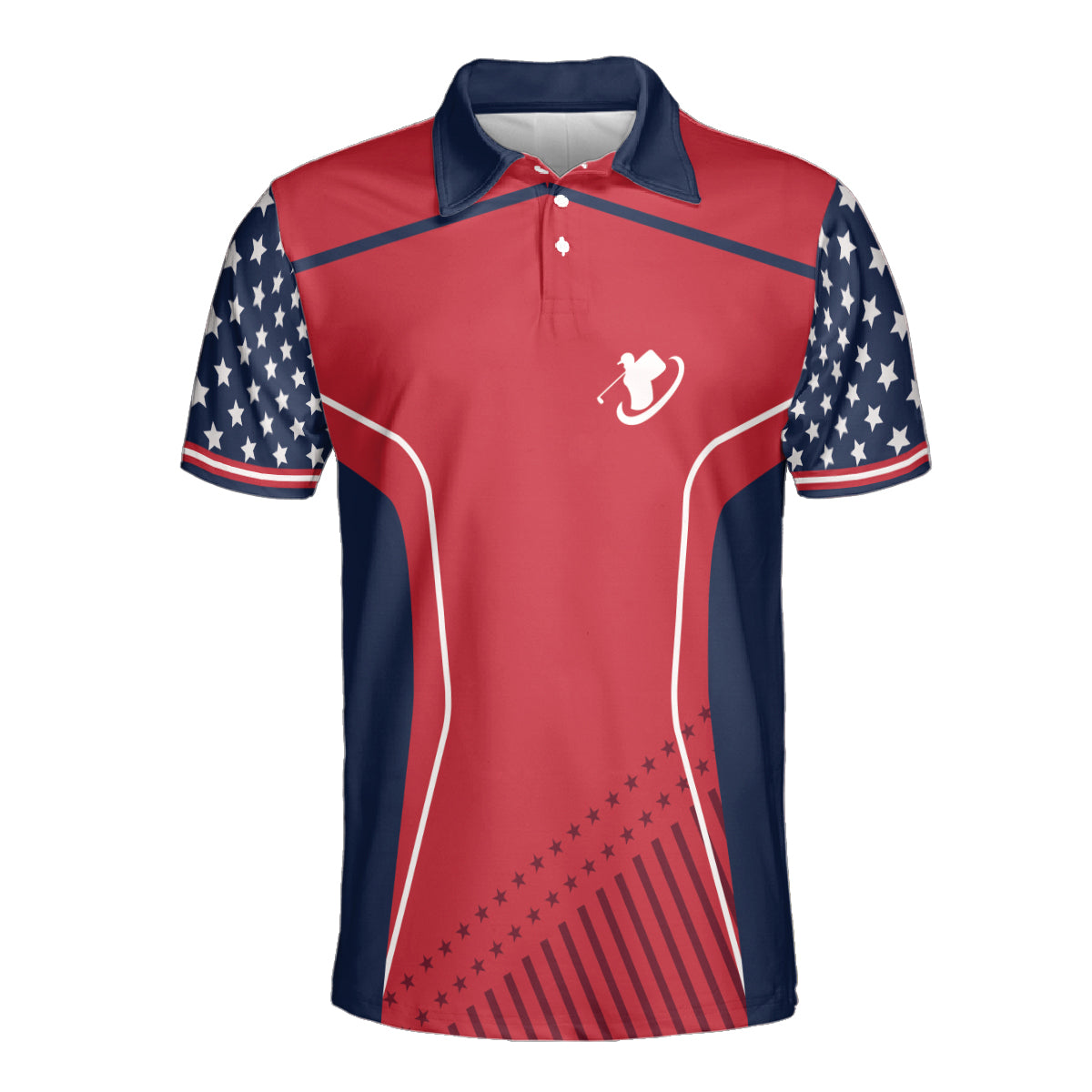 Petthouse | Golf American Flag Polo Shirt Mens Polo Shirt Golf Logo Golf Shirt Men