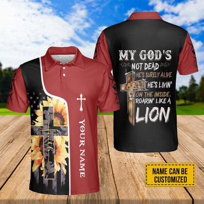 Petthouse | Customized Polo Shirt Jesus Faith Polo Shirt My God's Not Dead Polo Shirt Christian Gift