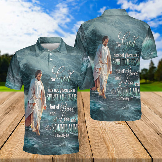 Petthouse | Jesus Christ Storm Polo Shirt For God Christian Sport Shirt Religious Gift Family Members Gift