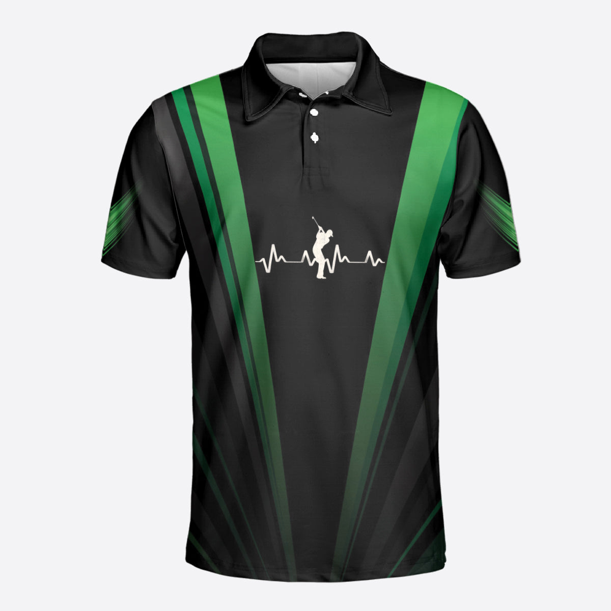 Petthouse | Black Green Golfer Polo Shirt, Weekend Forecast Bogey On The Dance Floor Quote Christmas