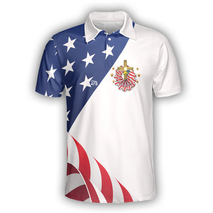 Petthouse | Eagle Cross Usa Flag Polo, American Flag Polo Shirt, Independence Day, American Pride