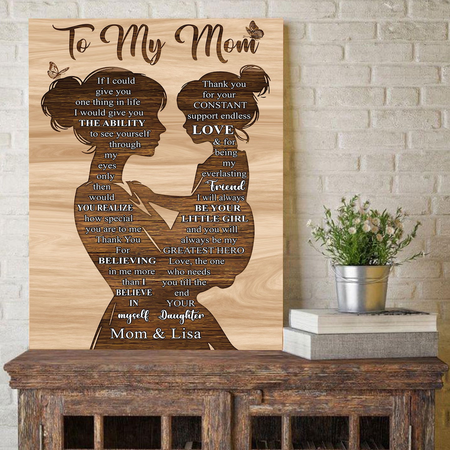 Petthouse | Personalized To My Mom Poster Canvas, Gift For Mom From Daughter, If I Could Give You One Thing In Life