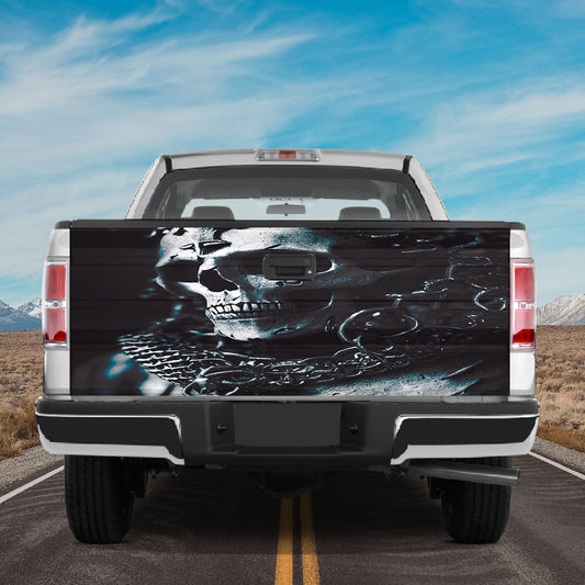 Petthouse | Horror Skull Tailgate Wrap Decal Sticker Halloween's Day Decoration Halloween Gift