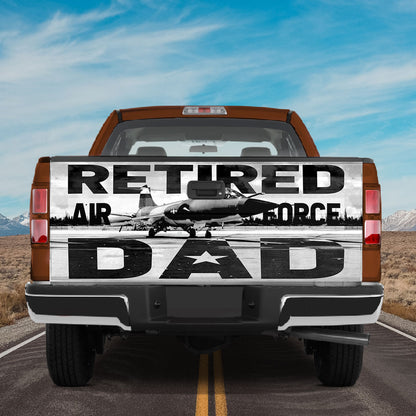 Petthouse | Retired Air Force Dad Tailgate Vinyl Graphic Wrap Proud Dad Tailgate Decal Aircraf Graphic Wrap