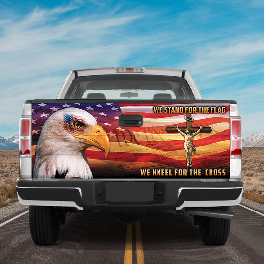 Petthouse | Jesus Christ Eagle American Patriot Bible We The People Tailgate Wrap Vinyl Graphic Decal Sticker