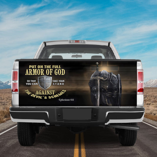 Petthouse | Christ Warrior Tailgate Wrap Armor Of God Christian Tailgate Wrap Christian Car Decoration