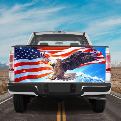 Petthouse | Eagle America Flag Truck Tailgate Decal American Patriot Tailgate Decal Sticker American Lover Gift