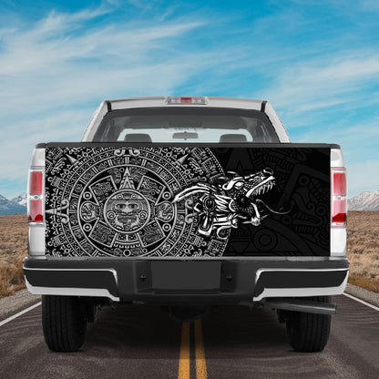 Petthouse | Aztec Pattern Tailgate Wrap Aztec Dragon Pattern Tailgate Cover Aztec Culture Wrap Car Decoration