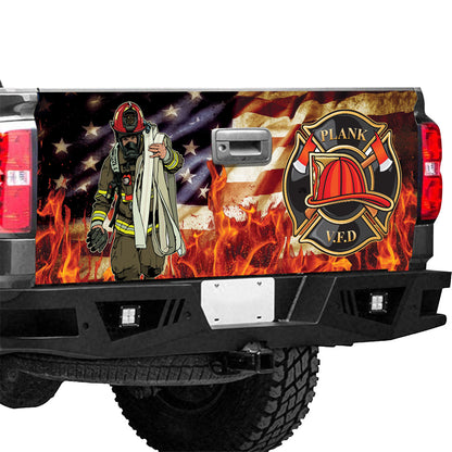 Petthouse | Firefighter Tailgate Wrap Firefighter Honor Wrap America Hero Cover Pray For Firefighter