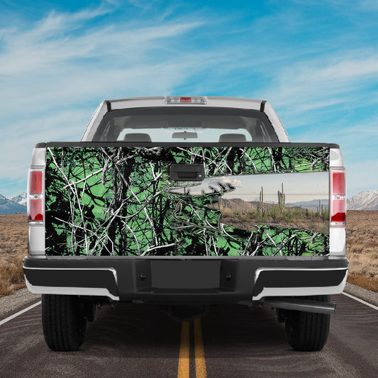 Petthouse | Forest Camo Tailgate Wrap, Green Hunting Camo Tailgate Wrap, Hunter Dad Gift, Hunting For Life