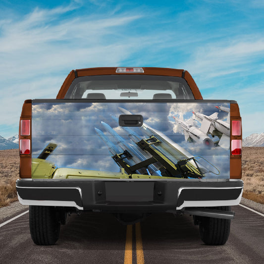 Petthouse | Missiles Of The Air Defense System Tailgate Mural Ground To Air Self-propelled Truck Wraps Son Gift