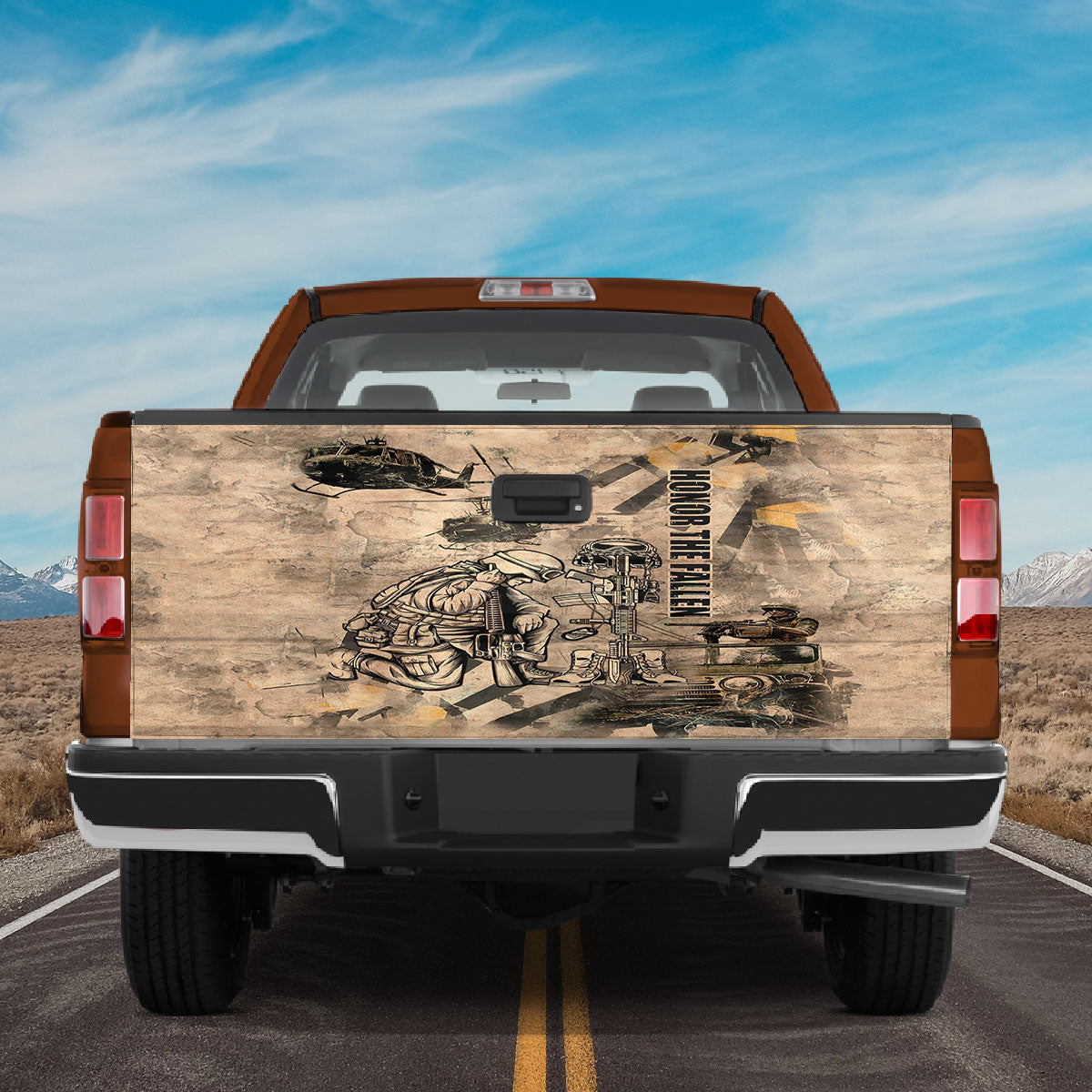 Petthouse | Truck Tailgate Wrap American Honor The Fallen Truck Decal Graphics Veteran Tailgate Decals