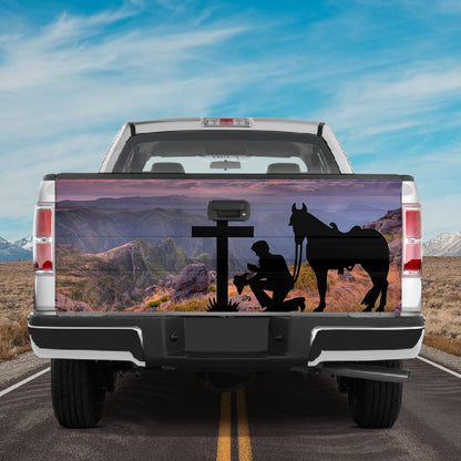 Petthouse | Christian Horse Lovers Tailgate Wrap, Cowboy Cowgirl Truck Decor Gift Idea