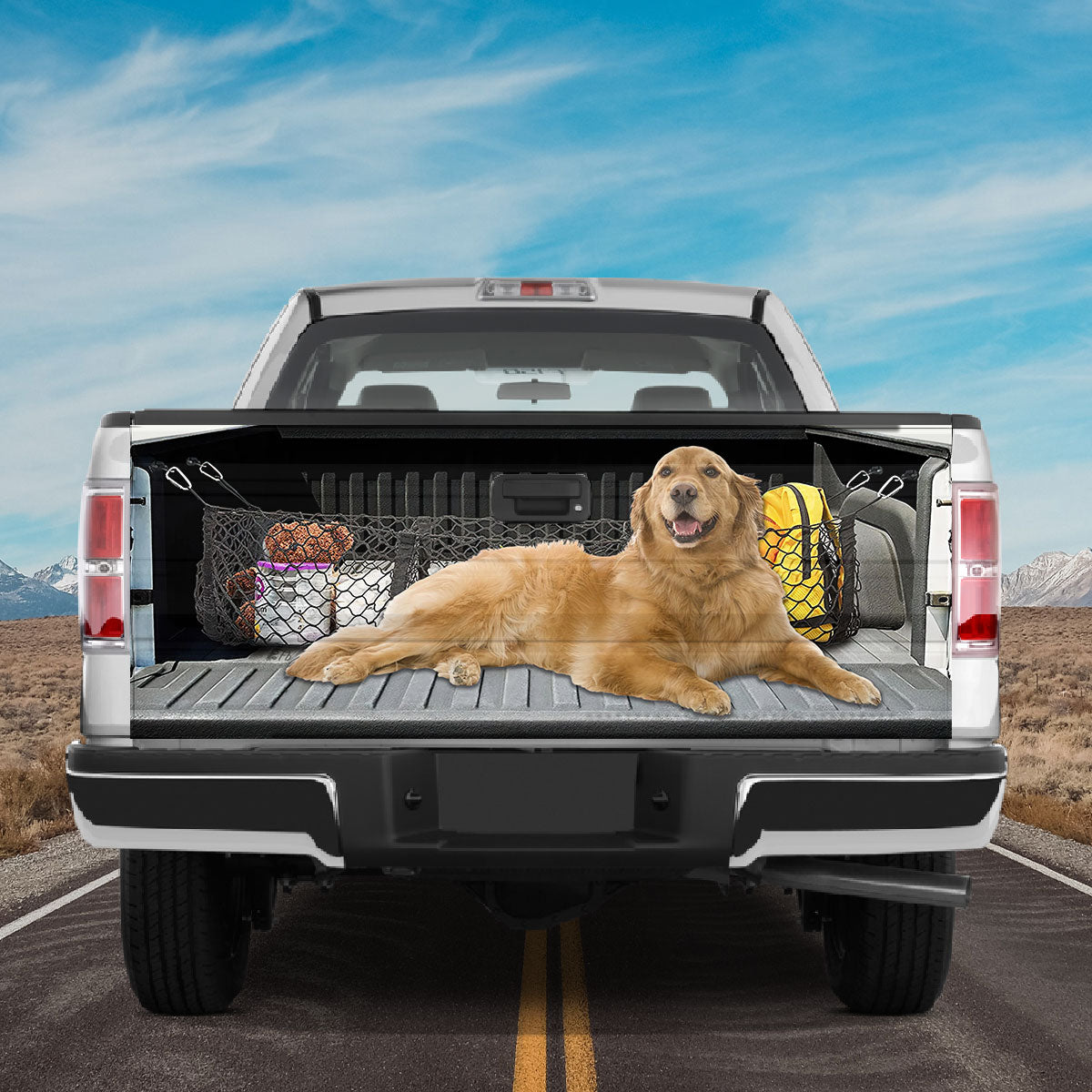 Petthouse | Golden Retriever Dog Tailgate Wrap For Trucks Dog In Car Truck Tailgate Decals Dog Mom Dog Dad