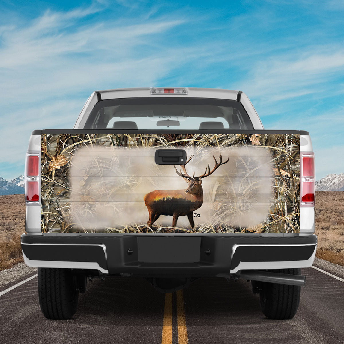 Petthouse | Forest Deer Tailgate Wrap, Deer Camo Hunting Tailgate Wrap, Deer Hunting Tailgate Wrap, Hunter Gift