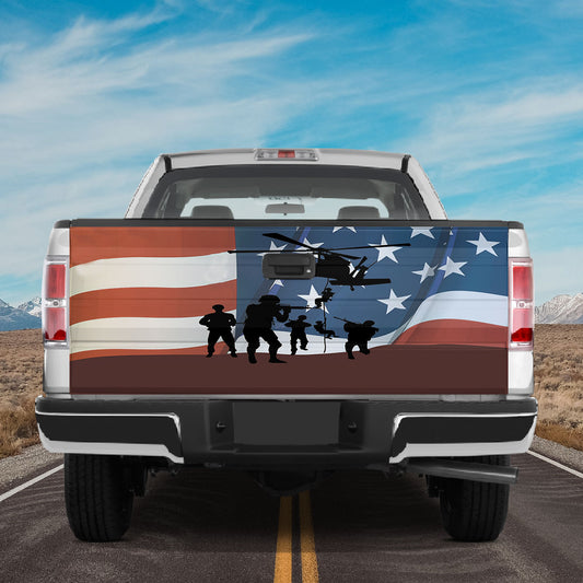 Petthouse | American Veteran Air Force Tailgate Wrap Decal Sticker Us Soldier Military Truck Decoration