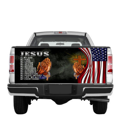 Petthouse | Jesus Is My Savior Truck Tailgate Wrap Jesus Is My God Car Decal Christian American Gift Idea