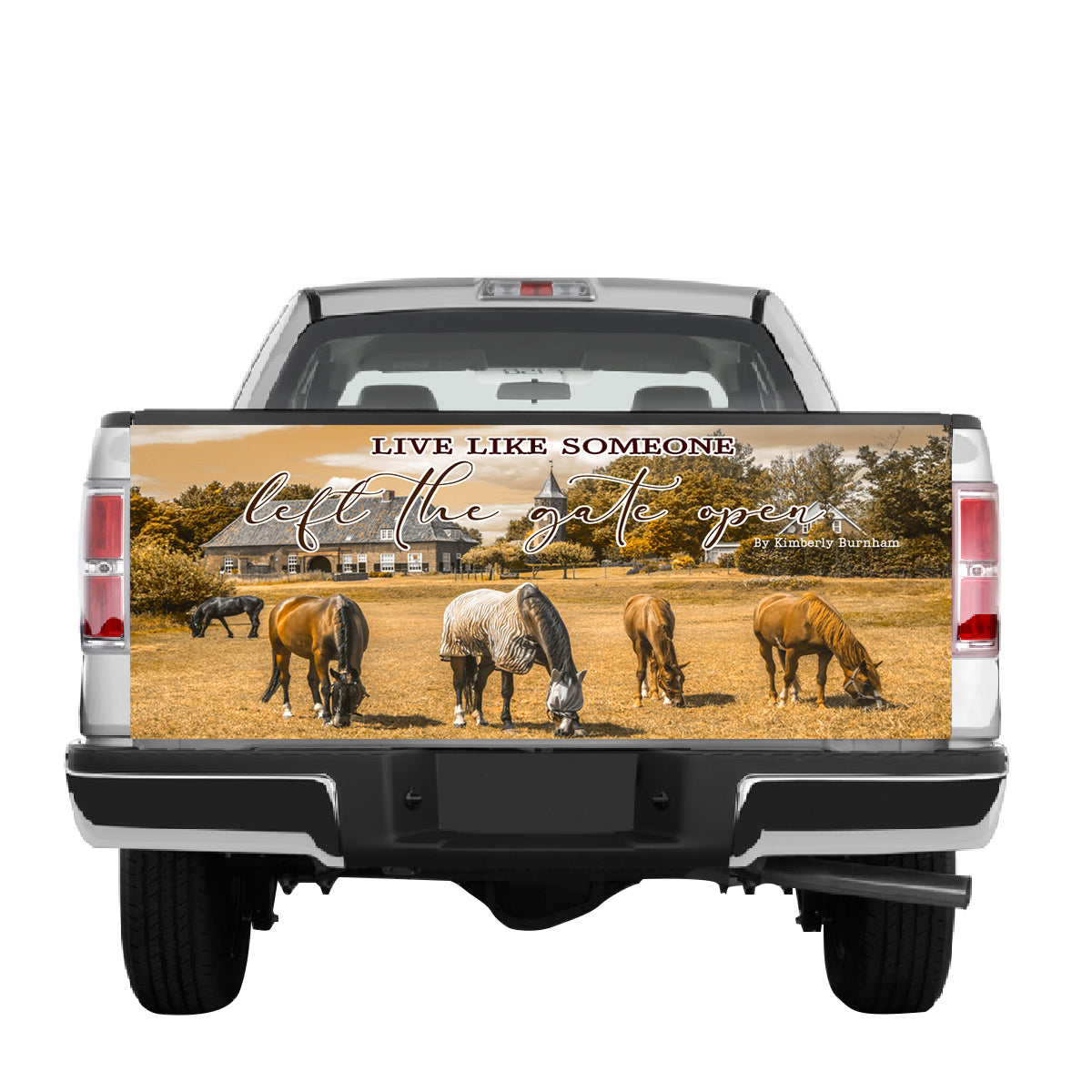 Petthouse | Horse Truck Tailgate Wrap Horse Farmhouse Cowboy Gift Live Like Someone Left Gate Open