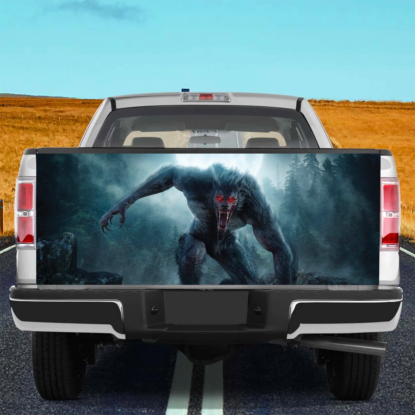 Petthouse | Wolfman Tailgate Wrap Halloween Night Wrap Moon Night Cover Monster Wrap Halloween Decor