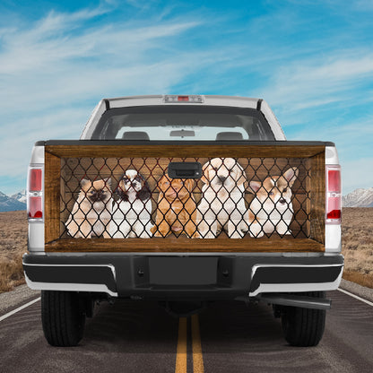 Petthouse | Cute Puppies In Cage Tailgate Wrap For Trucks Dog Tailgate Decals Dog Mom Dog Dad Gift Ideas