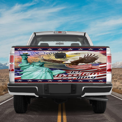 Petthouse | American Eagle Statue Of Liberty Let Freedom Ring Tailgate Wrap Decal Us Pride Tailgate Sticker