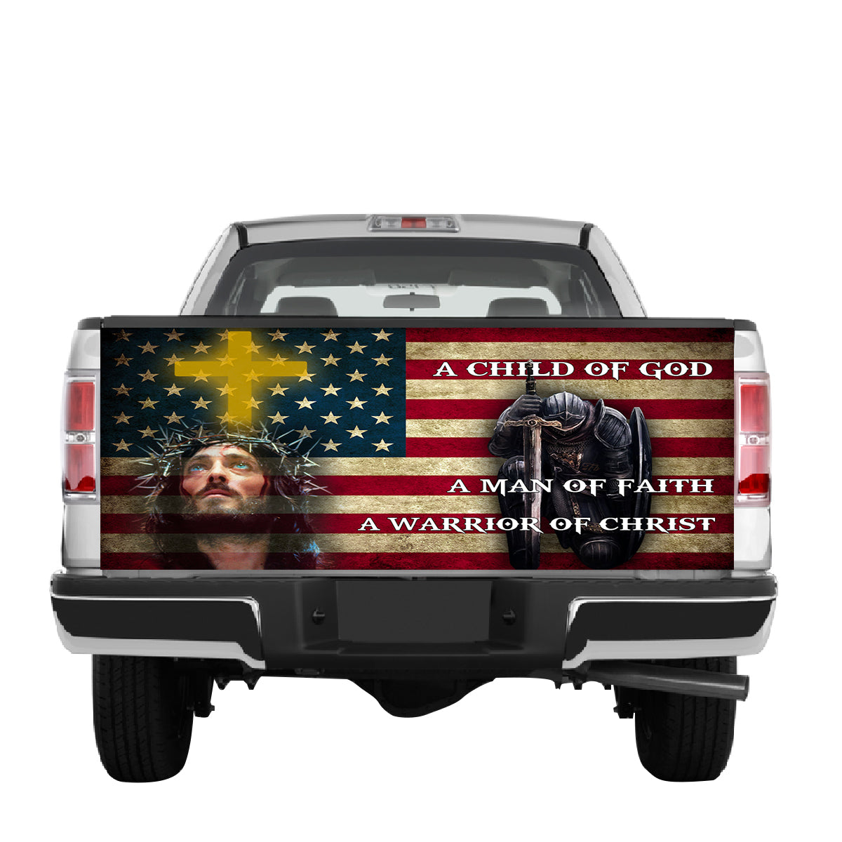 Petthouse | Jesus Truck Tailgate Decal Knight Templar Truck Decal A Child Of God Tailgate Wrap Christian Gift