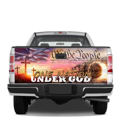 Petthouse | We The People Tailgate Wrap Decal One Nation Under God Eagle American Christian