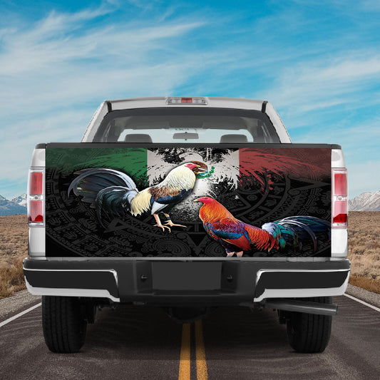 Petthouse | Colorful Chicken Tailgate Wrap Italian Eagle Art Wrap Aztec Pattern Cover Italian Friend Gift