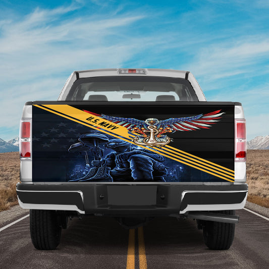 Petthouse | Us Navy Tailgate Wrap Decal Eagle Veteran Marine Truck Tailgate Vinyl Graphic Decal