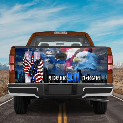 Petthouse | American Flag 9/11 Never Forget Tailgate Wrap American Eagle Tailgate Graphic Patriots Gifts