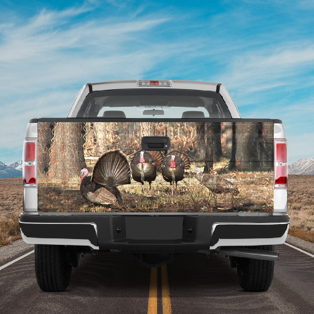 Petthouse | Turkey Hunting Tailgate Wrap, Thanksgiving Car Decor, Turkey Forest Tailgate Wrap, Hunter