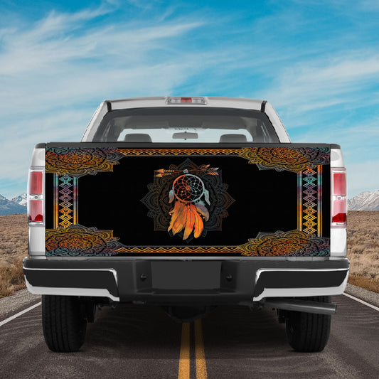 Petthouse | Dreamcatcher Tailgate Wrap Mandala Pattern Border Tailgate Cover Car Decoration