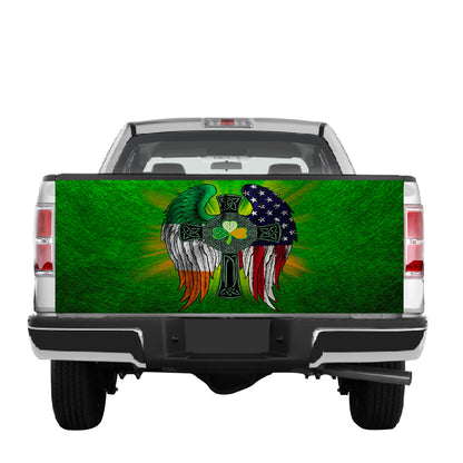 Petthouse | Irish Cross Tailgate Wrap Ireland America Wings Tailgate Wrap Christian Best Gift