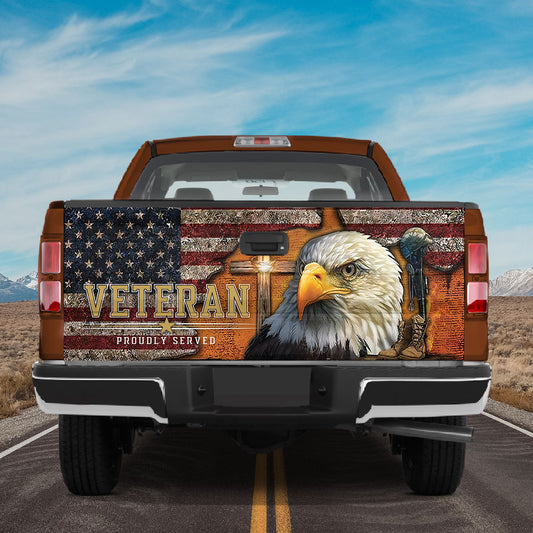 Petthouse | Veteran Truck Tailgate Wraps American Eagle Tailgate Mural Tailgate Graphics Car Decor