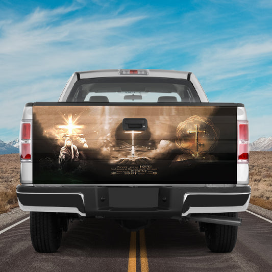 Petthouse | Jesus Tailgate Wrap, Jesus Trust In Him Tailgate Wrap, Christian Gift, Jesus Believer Gift