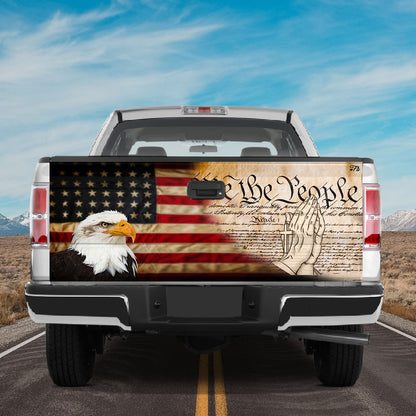 Petthouse | Jesus Eagle Tailgate Wrap, We The People Tailgate Wrap, Eagle Usa Flag Tailgate Wrap