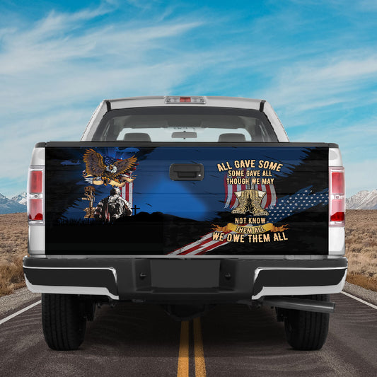 Petthouse | American Veteran All Gave Some Tailgate Wrap Decal Veteran's Day Decor Dad Gift Grandpa Gift