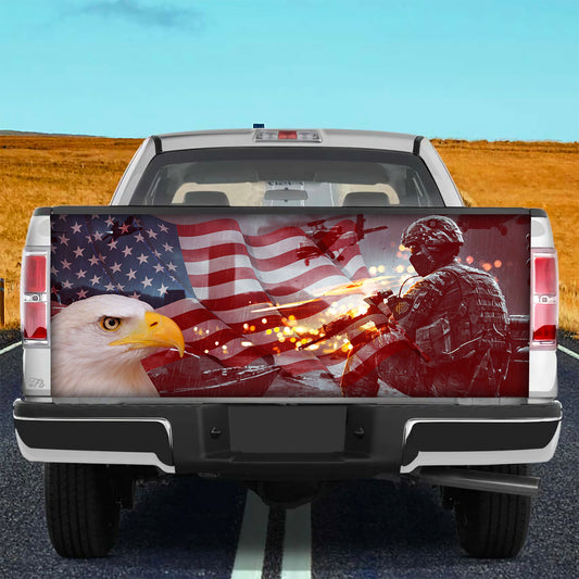 Petthouse | America Veterans Wrap America Fighting Wrap Warriors Tailgate Wrap Patriot Car Decoration