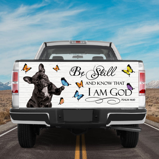 Petthouse | French Bulldog Tailgate Wraps For Trucks Dog With Butterflies Tailgate Sticker For Dog Lovers