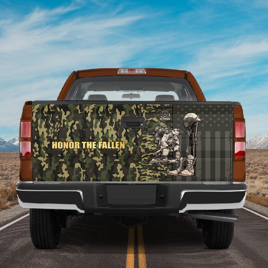 Petthouse | Honor The Fallen Veteran American Tailgate Wrap Tailgate Decals For Trucks Veteran American Patriot