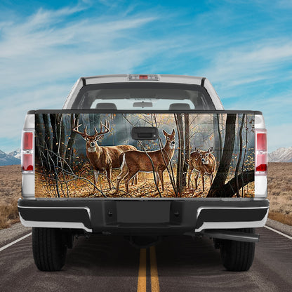 Petthouse | Deer Wild Life Tailgate Wrap Deer Hunting Tailgate Wrap Wild Forest Artwork Wrap