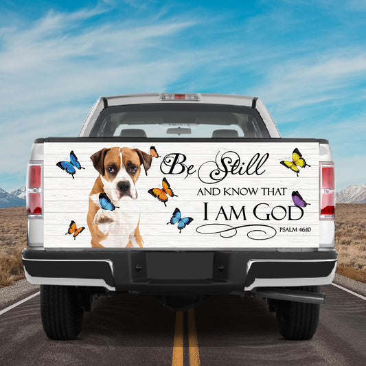 Petthouse | Boxer Tailgate Vinyl Graphic Wrap Farmhouse Style Truck Tailgate Decal Wraps God Motivation