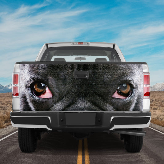 Petthouse | French Bulldog Eyes Dog Tailgate Decals For Trucks Women Dog Lover Graphic Wraps Tailgate Decal